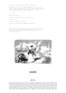 Andre par George Sand
