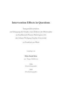 Intervention effects in questions [Elektronische Ressource] / vorgelegt von Shin-Sook Kim