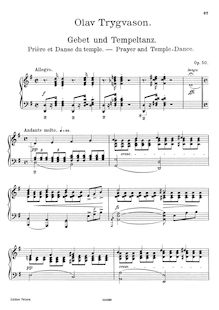 Partition Prayer et Temple danse  (scan), Olav Trygvason, Grieg, Edvard