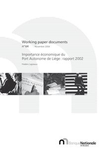 Working Paper Etude Port Autonome de Liège 2002