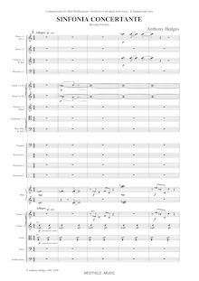 Partition compléte, Sinfonia Concertante, Hedges, Anthony