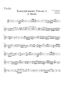 Partition violon, Trio Sonata, TWV 42:g5, G minor, Telemann, Georg Philipp