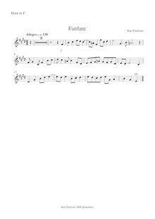 Partition cor (F), Fanfare en A major, Signal, Paulsson, Karl