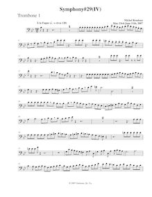 Partition Trombone 1, Symphony No.29, B♭ major, Rondeau, Michel par Michel Rondeau