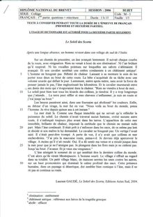 Français 2006 Brevet (filière générale)