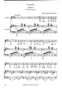 Partition , Gefangen (E major), Zwei chansons, Meyer-Helmund, Erik