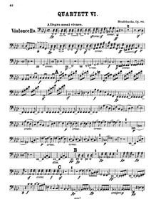 Partition violoncelle, corde quatuor No.6, Op.80, F minor, Mendelssohn, Felix par Felix Mendelssohn