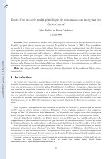 [hal-00374367, v1] Etude d un modèle multi-périodique de contamination  intégrant des dépendances