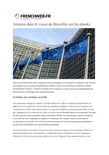 Amazon dans le viseur de Bruxelles sur les ebooks