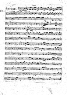 Partition violoncelles / Basses, Symphonie No.1, B♭ major, Gossec, François Joseph