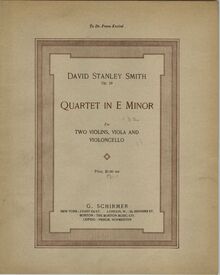 Partition Color Covers, corde quatuor No.2, String Quartet in E minor