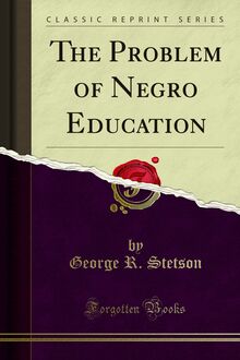 Problem of Negro Education
