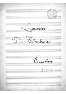 Partition Trombone, Geneviève de Brabant, Offenbach, Jacques