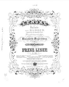 Partition complète (S.346), Lenore, Der Bräutigam, Liszt, Franz