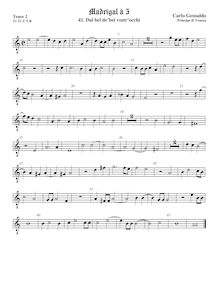 Partition ténor viole de gambe 2, octave aigu clef, madrigaux, Book 3 par Carlo Gesualdo