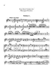 Partition violons I, Mazeppa, Мазепа, Tchaikovsky, Pyotr