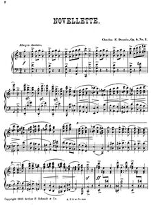 Partition , Novelette,  Moderne, Op.8, Dennée, Charles