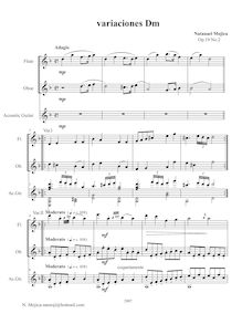 Partition complète, Variaciones para trio, D minor, Mojica, Natanael