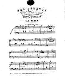 Partition complète, Une bluette, Une bluette: Waltz, G major, Weber, Carl Heinrich