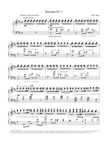Partition complète, Berceuse No.1, Op.1 No.13, Smit, Maarten