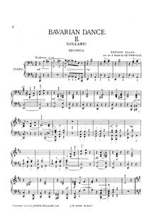 Partition complète, From pour Bavarian Highlands, Op.27, Elgar, Edward