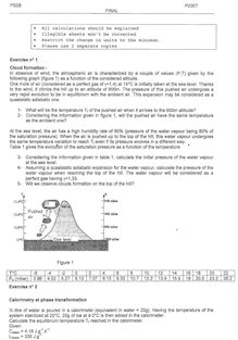 UTBM 2007 ps28 thermodynamics tronc commun semestre 2 final