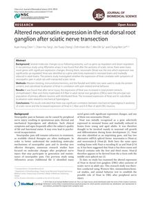 Altered neuronatin expression in the rat dorsal root ganglion after sciatic nerve transection