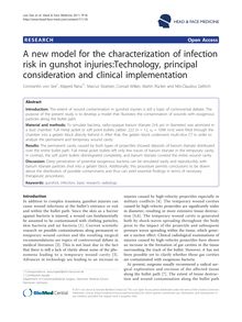 A new model for the characterization of infection risk in gunshot injuries:Technology, principal consideration and clinical implementation