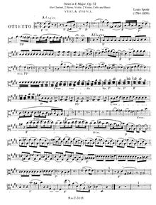 Partition viole de gambe 1, Octet, E major, Spohr, Louis