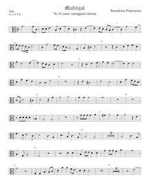 Partition ténor viole de gambe 1, alto clef, Madrigali a 5 voci, Libro 7
