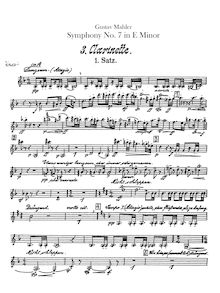 Partition clarinette 3 (A, B♭), Piccolo clarinette (E♭), basse clarinette (A, B♭), Symphony No.7