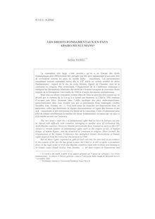 Les droits fondamentaux en pays arabo-musulmans - article ; n°4 ; vol.56, pg 7123-796
