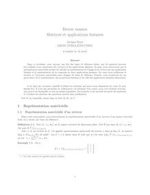 Matrices et applications linéaires
