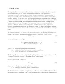 Understanding Partition Coefficient, Kd, Values, Volume IIa; Review of Geochemistry and Available Kd