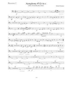Partition basson 2, Symphony No.7  Requiem , C minor, Rondeau, Michel par Michel Rondeau