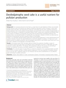 Deoiledjatropha seed cake is a useful nutrient for pullulan production