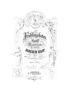 Partition Cover Page, Frühlingsboten, 12 Klavierstücke, Raff, Joachim