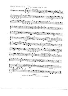 Partition clarinette 1, Tui sunt coelie et tua est Terra, Offertorium in III. Missa nativitatis