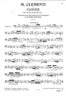 Partition basson 2, Gradus ad Parnassum, Clementi, Muzio
