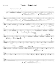 Partition Trombone 3, violon Concerto No.1, D minor, Werner, Marcin