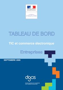 Tableau de bord des TIC et du commerce éléectronique