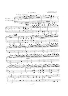 Partition complète, Sonate Militaire et Brillante pour Piano 4-mains
