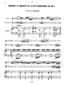Partition de piano, Symphony No.39, E♭ major, Mozart, Wolfgang Amadeus