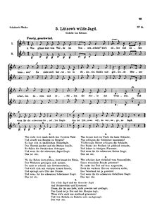 Partition Vocal score, Lützows wilde Jagd, D.205, Lützow s Wild Hunting Party