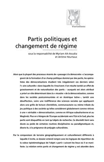 Partis politiques et changement de régime