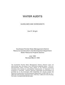 Water Audit Worksheet