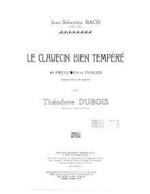 Partition Vol. 2, Das wohltemperierte Klavier I, The Well-Tempered ClavierPraeludia und Fugen durch alle Tone und Semitonia / Preludes and Fugues through all tones and semitones