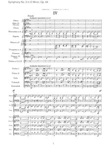 Partition I, Finale. Andante maestoso—Allegro vivace, Symphony No.5