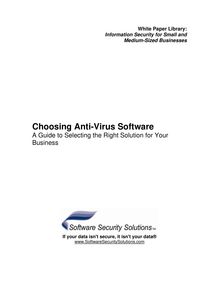 Choosing Anti-Virus Software