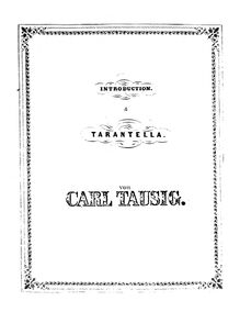 Partition complète, Introduction et Tarantella, Tausig, Carl